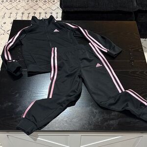 adidas Kids Black and Pink Matching Set